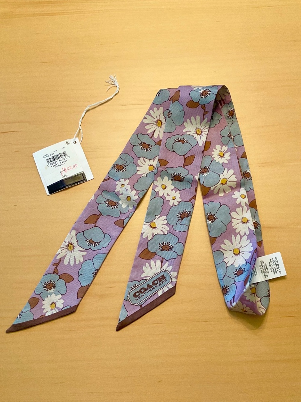 Coach Cashin Flowers Skinny Scarf